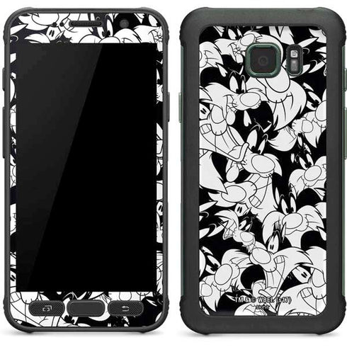 Looney Tunes Sylvester Super Sized Pattern Galaxy S7 Active Skin
