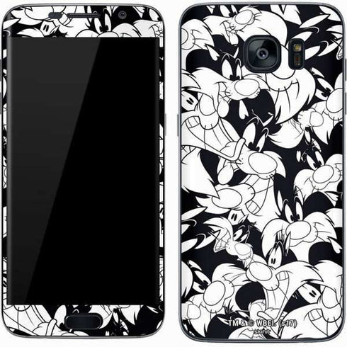 Looney Tunes Sylvester Super Sized Pattern Galaxy S7 Skin