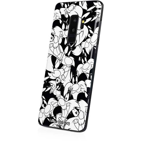 Looney Tunes Sylvester Super Sized Pattern Galaxy S9 Plus Skin
