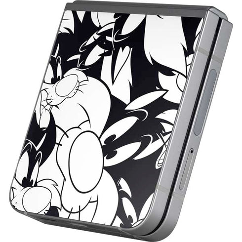 Looney Tunes Sylvester Super Sized Pattern Galaxy Z Flip6 Skin