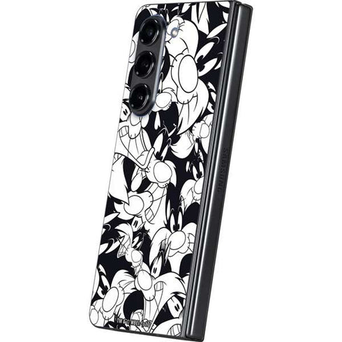 Looney Tunes Sylvester Super Sized Pattern Galaxy Z Fold5 5G Skin