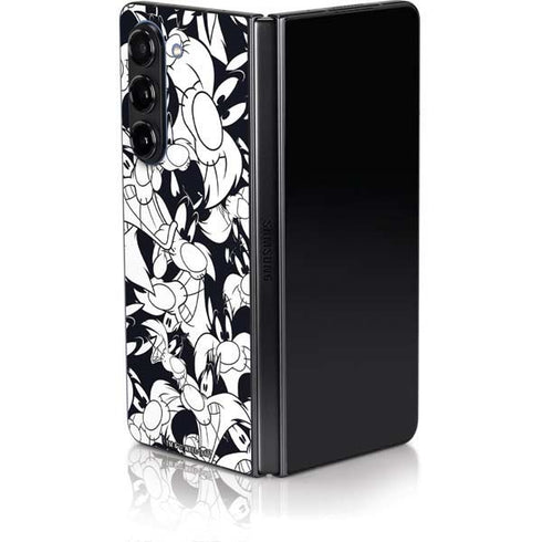 Looney Tunes Sylvester Super Sized Pattern Galaxy Z Fold5 5G Skin