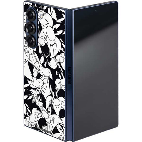 Looney Tunes Sylvester Super Sized Pattern Galaxy Z Fold6 Skin