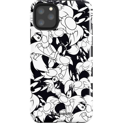 Looney Tunes Sylvester Super Sized Pattern iPhone Cases
