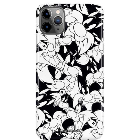 Looney Tunes Sylvester Super Sized Pattern iPhone Cases