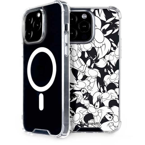 Looney Tunes Sylvester Super Sized Pattern iPhone Cases