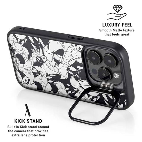 Looney Tunes Sylvester Super Sized Pattern iPhone 14 Pro Max Kickstand Case