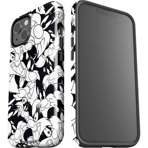 Looney Tunes Sylvester Super Sized Pattern iPhone 15 Impact Case