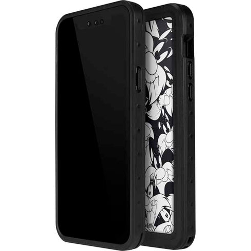 Looney Tunes Sylvester Super Sized Pattern iPhone 15 Plus Waterproof Case