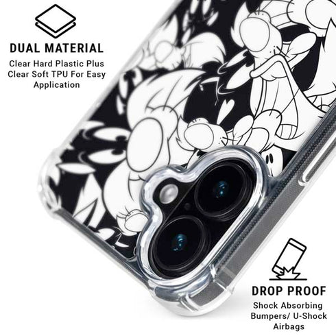 Looney Tunes Sylvester Super Sized Pattern iPhone 16 MagSafe Case