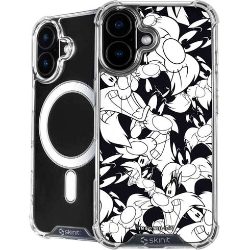 Looney Tunes Sylvester Super Sized Pattern iPhone 16 Plus MagSafe Case