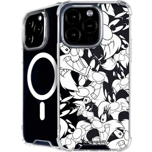 Looney Tunes Sylvester Super Sized Pattern iPhone 16 Pro MagSafe Case