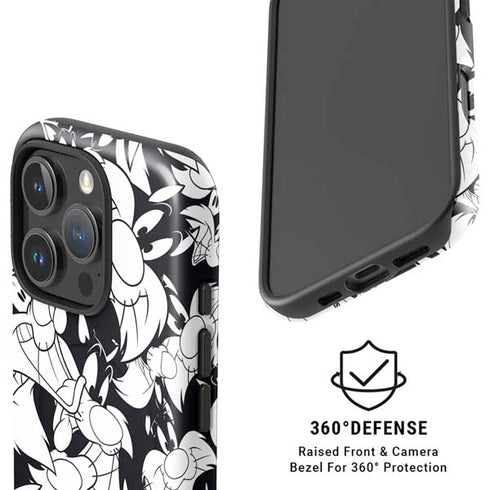 Looney Tunes Sylvester Super Sized Pattern iPhone 16 Pro Magsafe Impact Case