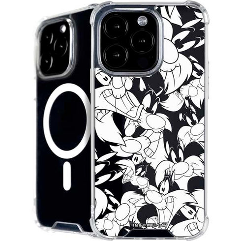 Looney Tunes Sylvester Super Sized Pattern iPhone 16 Pro Max MagSafe Case