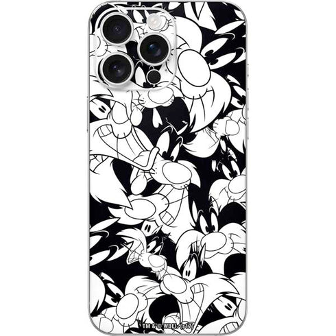 Looney Tunes Sylvester Super Sized Pattern iPhone 16 Pro Max Skin