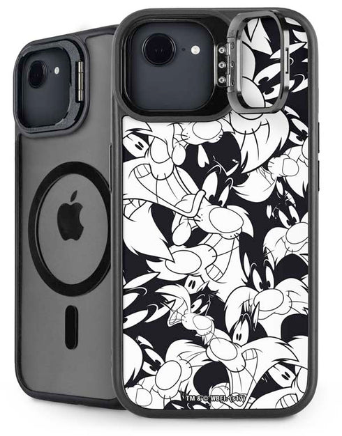 Looney Tunes Sylvester Super Sized Pattern iPhone 16e Kickstand Case