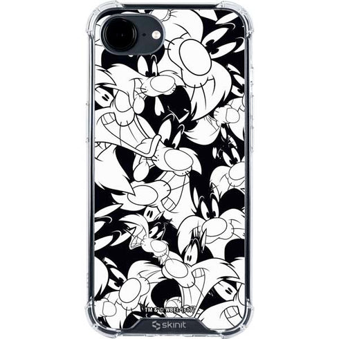 Looney Tunes Sylvester Super Sized Pattern iPhone 16e Clear Case
