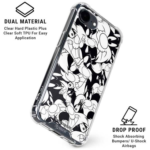Looney Tunes Sylvester Super Sized Pattern iPhone 16e Clear Case