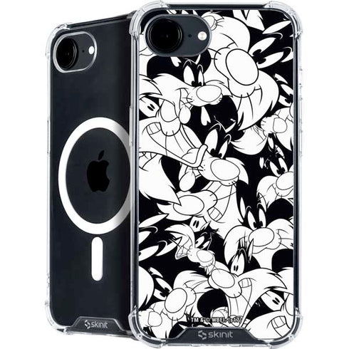 Looney Tunes Sylvester Super Sized Pattern iPhone 16e MagSafe Case