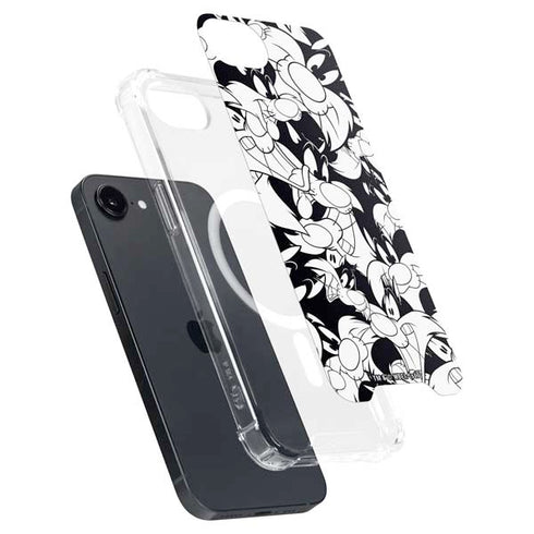 Looney Tunes Sylvester Super Sized Pattern iPhone 16e MagSafe Case