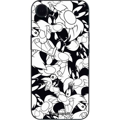 Looney Tunes Sylvester Super Sized Pattern iPhone 16e Skin