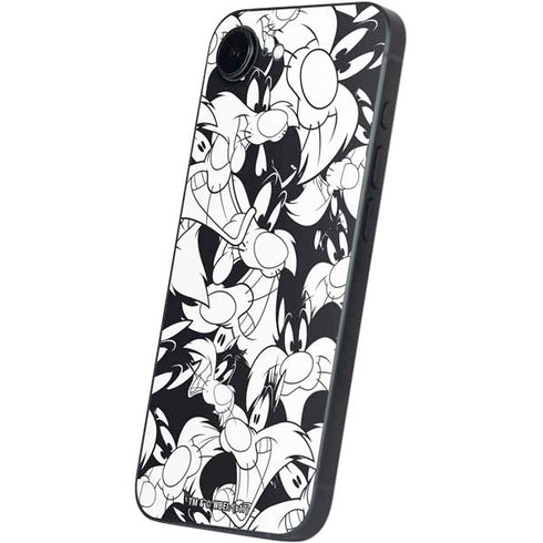 Looney Tunes Sylvester Super Sized Pattern iPhone 16e Skin