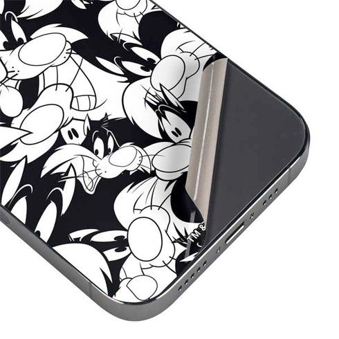 Looney Tunes Sylvester Super Sized Pattern iPhone 16e Skin