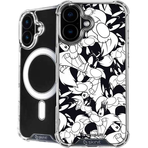 Looney Tunes Sylvester Super Sized Pattern iPhone 17 MagSafe Case