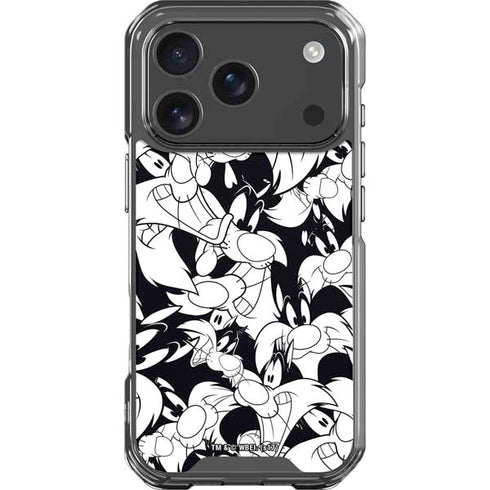 Looney Tunes Sylvester Super Sized Pattern iPhone 18 Pro Clear Case
