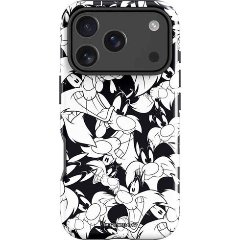 Looney Tunes Sylvester Super Sized Pattern iPhone 18 Pro Impact Case