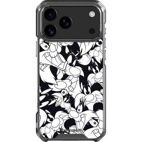 Looney Tunes Sylvester Super Sized Pattern iPhone 18 Pro Max Clear Case