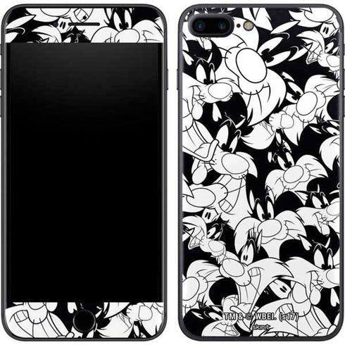 Looney Tunes Sylvester Super Sized Pattern iPhone 7 Plus Skin