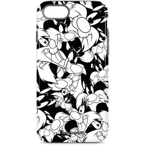 Looney Tunes Sylvester Super Sized Pattern iPhone Cases