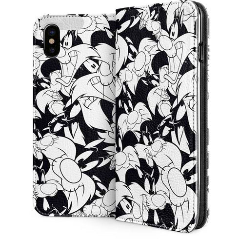 Looney Tunes Sylvester Super Sized Pattern iPhone 8 Folio Case