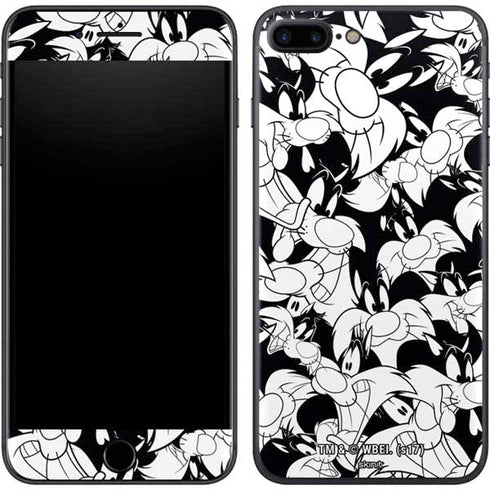 Looney Tunes Sylvester Super Sized Pattern iPhone 8 Plus Skin