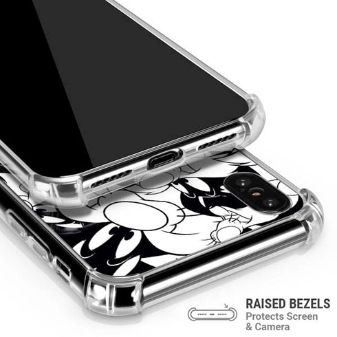 Looney Tunes Sylvester Super Sized Pattern iPhone X/XS Clear Case