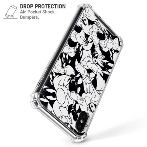 Looney Tunes Sylvester Super Sized Pattern iPhone X/XS Clear Case