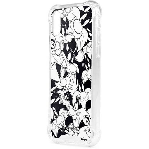 Looney Tunes Sylvester Super Sized Pattern iPhone XS Clear Case