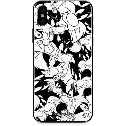 Looney Tunes Sylvester Super Sized Pattern iPhone XS Max Skin