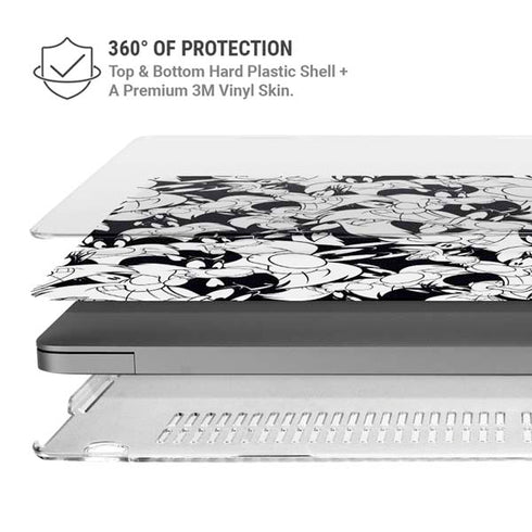 Looney Tunes Sylvester Super Sized Pattern MacBook Pro 14in (2021-24) Case plus Skin