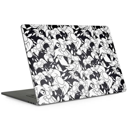 Looney Tunes Sylvester Super Sized Pattern MacBook Skins