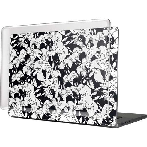 Looney Tunes Sylvester Super Sized Pattern MacBook Cases