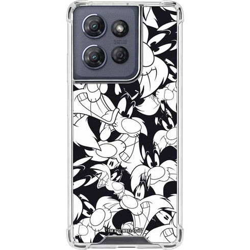 Looney Tunes Sylvester Super Sized Pattern Moto G 5G (2025) Clear Case