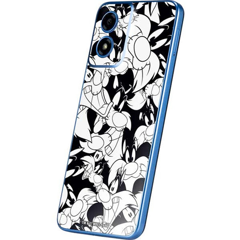 Looney Tunes Sylvester Super Sized Pattern Moto G Play 4G (2024) Skin