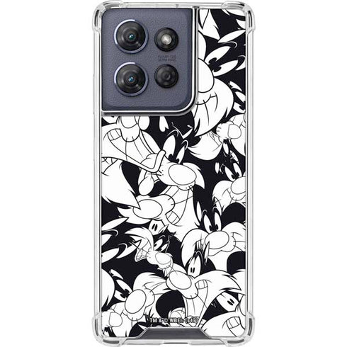 Looney Tunes Sylvester Super Sized Pattern Moto G Play 5G (2025) Clear Case