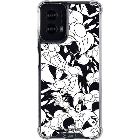 Looney Tunes Sylvester Super Sized Pattern Moto G Power 5G (2024) Clear Case