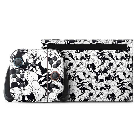 Looney Tunes Sylvester Super Sized Pattern Nintendo Skins