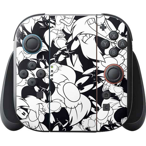 Looney Tunes Sylvester Super Sized Pattern Nintendo Switch 2 (2025) with Joy-Con Skin