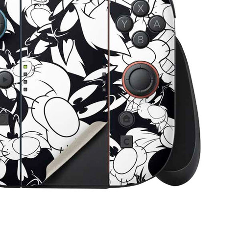 Looney Tunes Sylvester Super Sized Pattern Nintendo Switch 2 (2025) Joy-Con Controller Skin