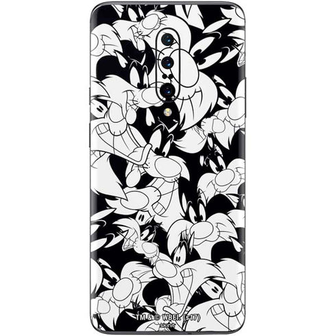 Looney Tunes Sylvester Super Sized Pattern OnePlus 7 Pro Skin